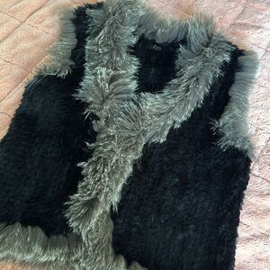 New Saks fifth Ave fox fur vest